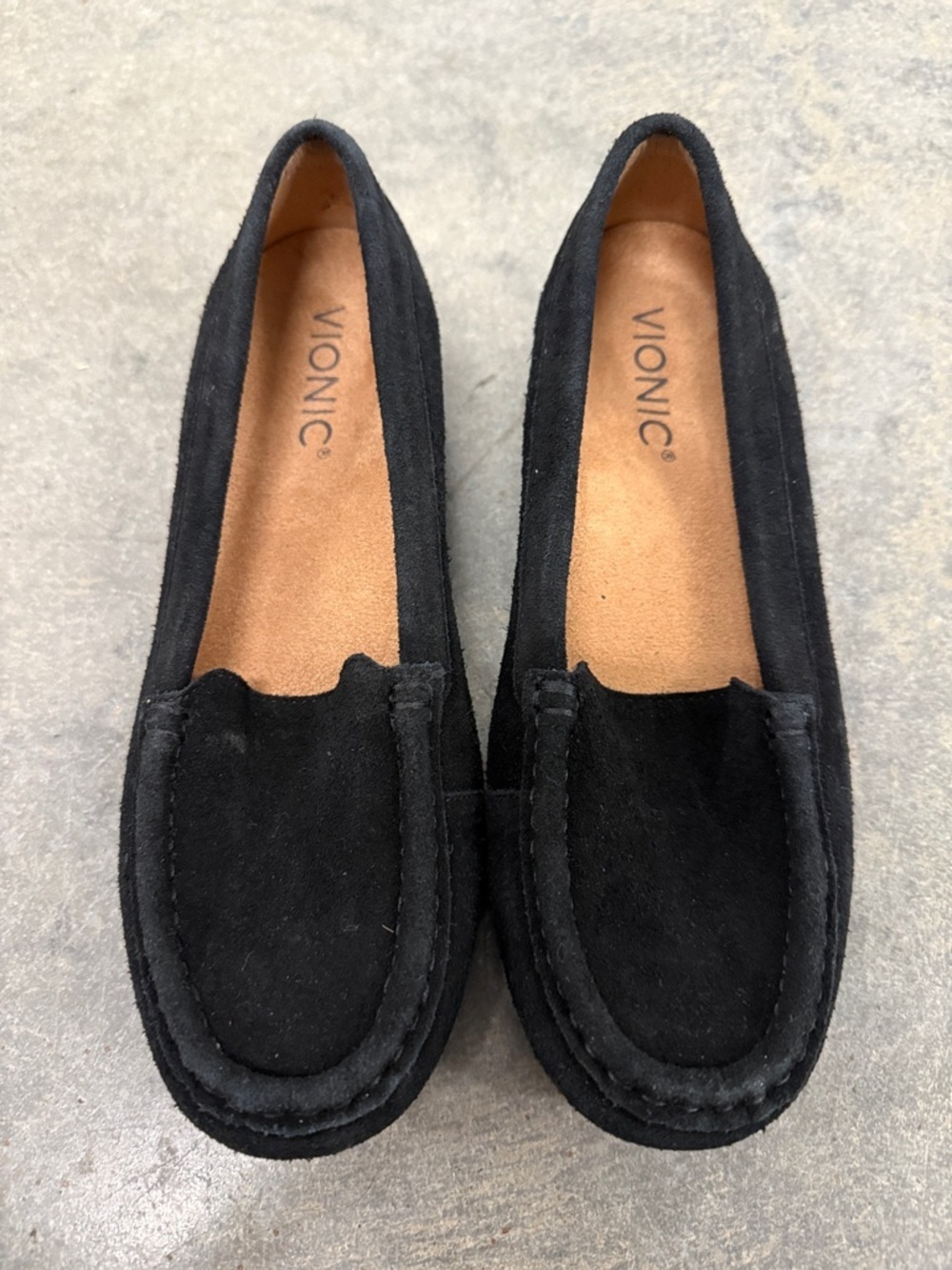 Vionic Black Suede Slip-On Loafers - Women
